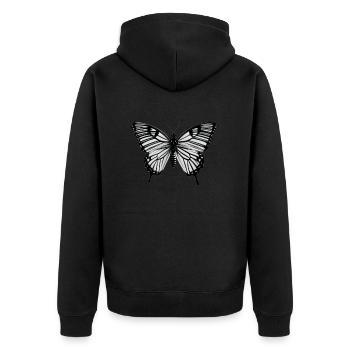 Papillon Nature Insectes Papillons 9 - Veste à capuche bio Premium Unisexe - noir - Dos - Nico (187cm)