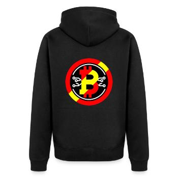 Bitcoin Trading Crypto Stocks - Veste à capuche bio Premium Unisexe - noir - Dos - Nico (187cm)