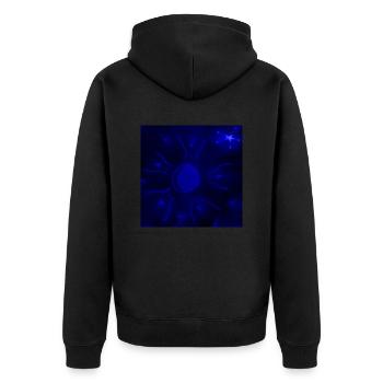 ELECTRIC STARRY MOON - Unisex Premium Organic Zip Hoodie - black - Back - Nico (187cm)