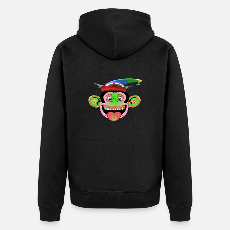 Carnaval au Monkey Zoo - Veste à capuche bio Premium Unisexe - noir