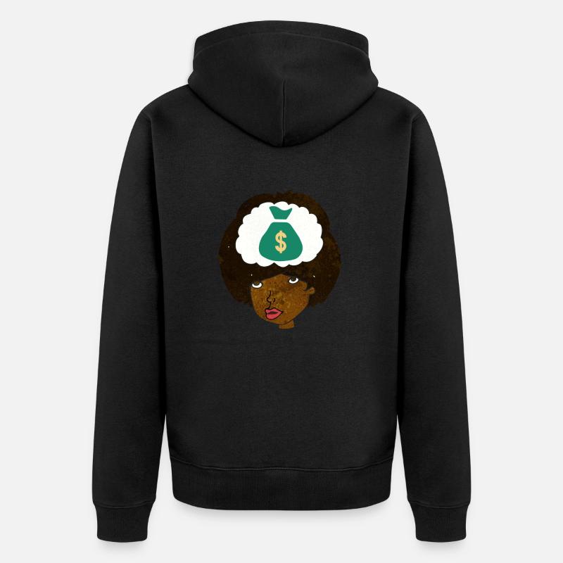 Réfléchissant à l’argent - Veste à capuche bio Premium Unisexe - noir