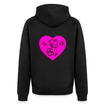 Baby - Unisex Premium Organic Zip Hoodie - black - Back - Nico (187cm)