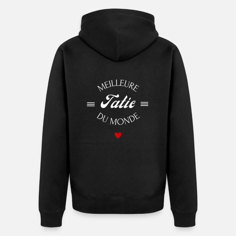 meilleure tatie du monde - Veste à capuche bio Premium Unisexe - noir
