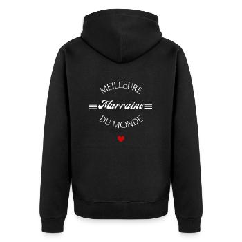 meilleure marraine du monde - Veste à capuche bio Premium Unisexe - noir - Dos - Nico (187cm)