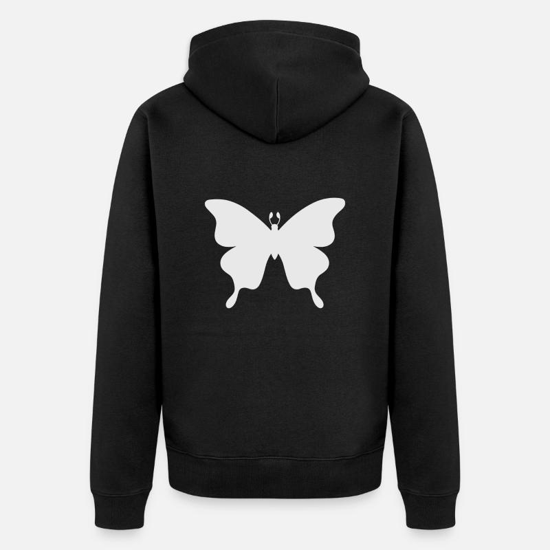 Papillon - Veste à capuche bio Premium Unisexe - noir