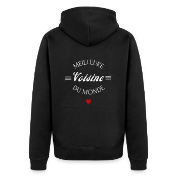 meilleure voisine du monde - Veste à capuche bio Premium Unisexe - noir - Dos - Nico (187cm)