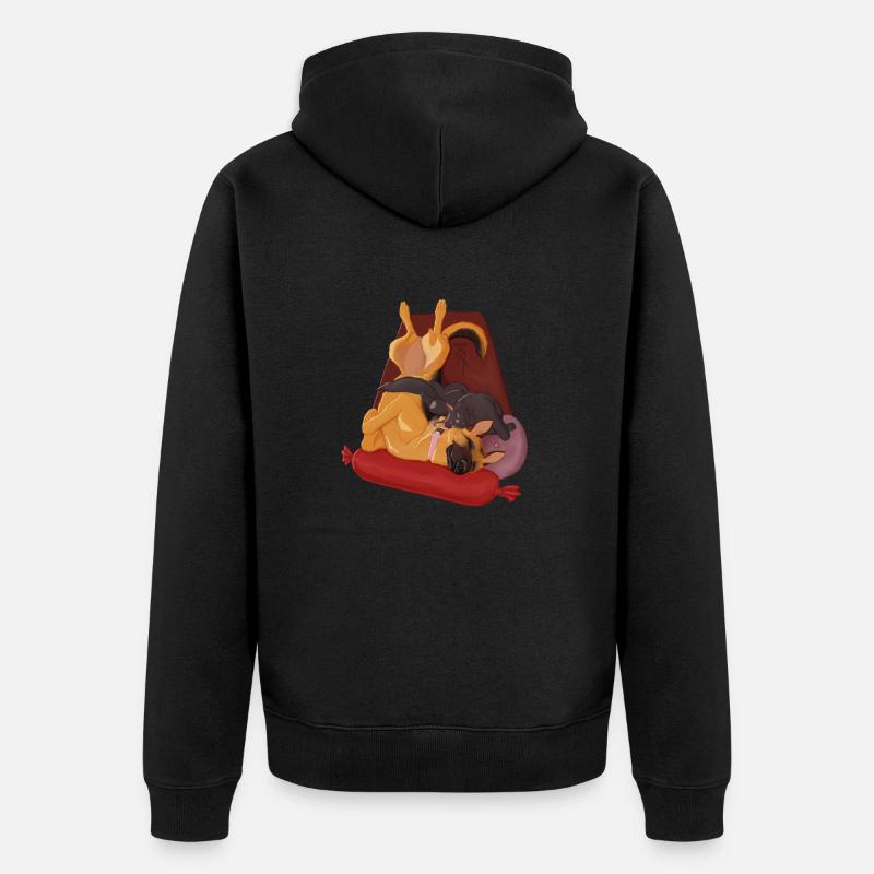Dodo sur le dos - Veste à capuche bio Premium Unisexe - noir