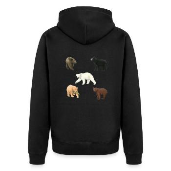 Ours - Veste à capuche bio Premium Unisexe - noir - Dos - Nico (187cm)
