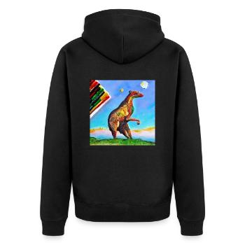 Animal du Futur - Veste à capuche bio Premium Unisexe - noir - Dos - Nico (187cm)