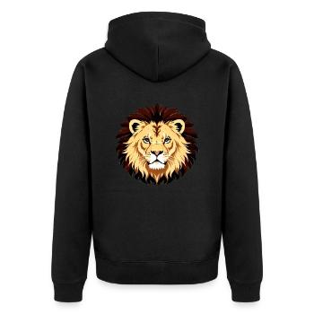 Royal Cartoon Lion Lion Comic 13 - Veste à capuche bio Premium Unisexe - noir - Dos - Nico (187cm)
