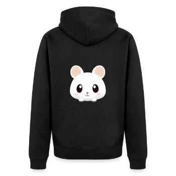 Mignon Cartoon Hamster Love Pet 19 - Veste à capuche bio Premium Unisexe - noir - Dos - Nico (187cm)
