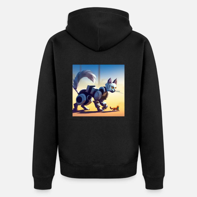Chat de confiance - Veste à capuche bio Premium Unisexe - noir