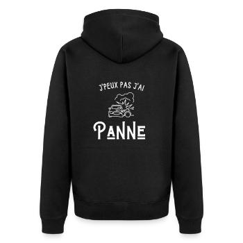Je peux pas j'ai panne - Veste à capuche bio Premium Unisexe - noir - Dos - Nico (187cm)