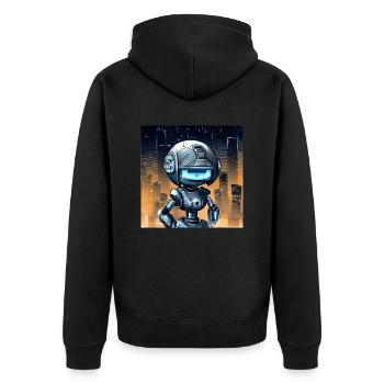Robot mignon - Veste à capuche bio Premium Unisexe - noir - Dos - Nico (187cm)