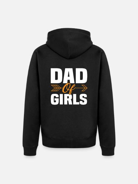 Dad of Girls - Unisex Premium Bio Zip Hoodie - Schwarz