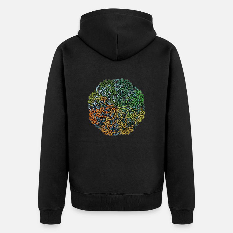 Bifröst Knotwork - Unisex Premium Bio Zip Hoodie - Schwarz