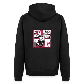Le joueur d'échecs - Veste à capuche bio Premium Unisexe - noir - Dos - Nico (187cm)