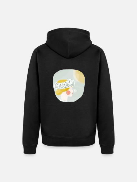 Spring sun - Unisex Premium Organic Zip Hoodie - black