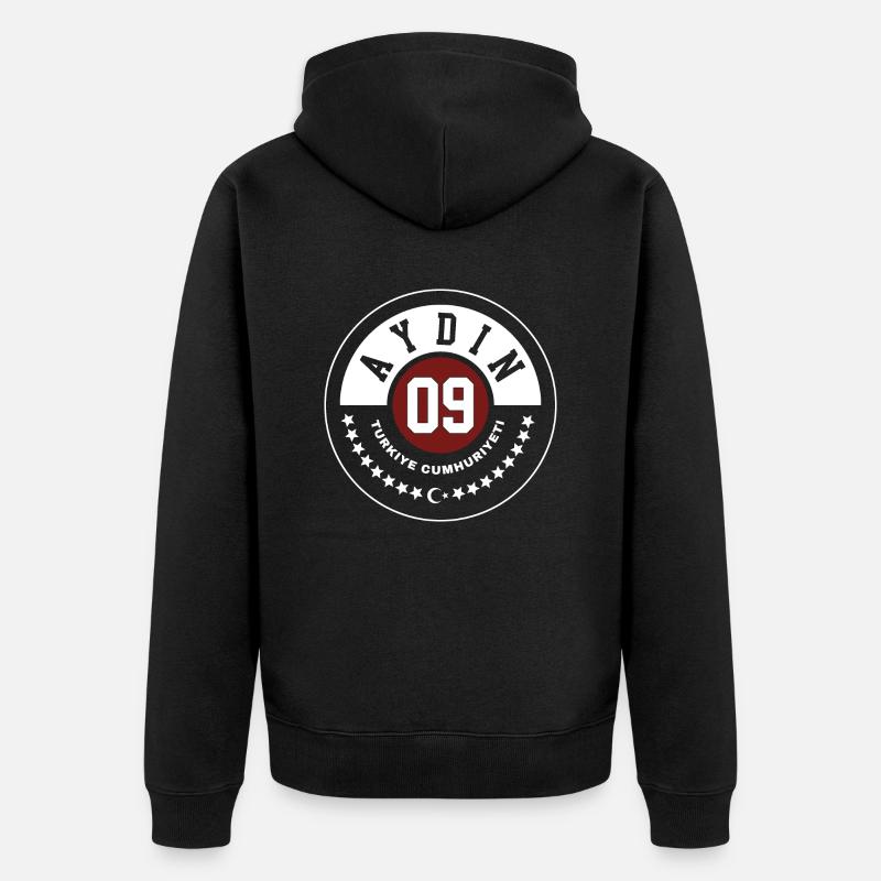 Aydın - Veste à capuche bio Premium Unisexe - noir