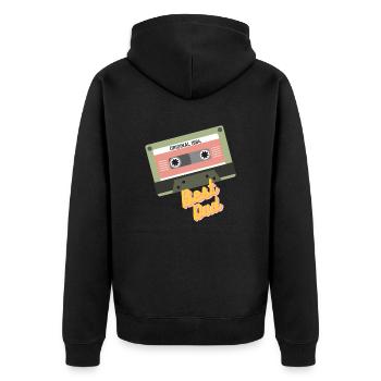1984 Best Dad - Unisex Premium Bio Zip Hoodie - Schwarz - Hinten - Nico (187cm)