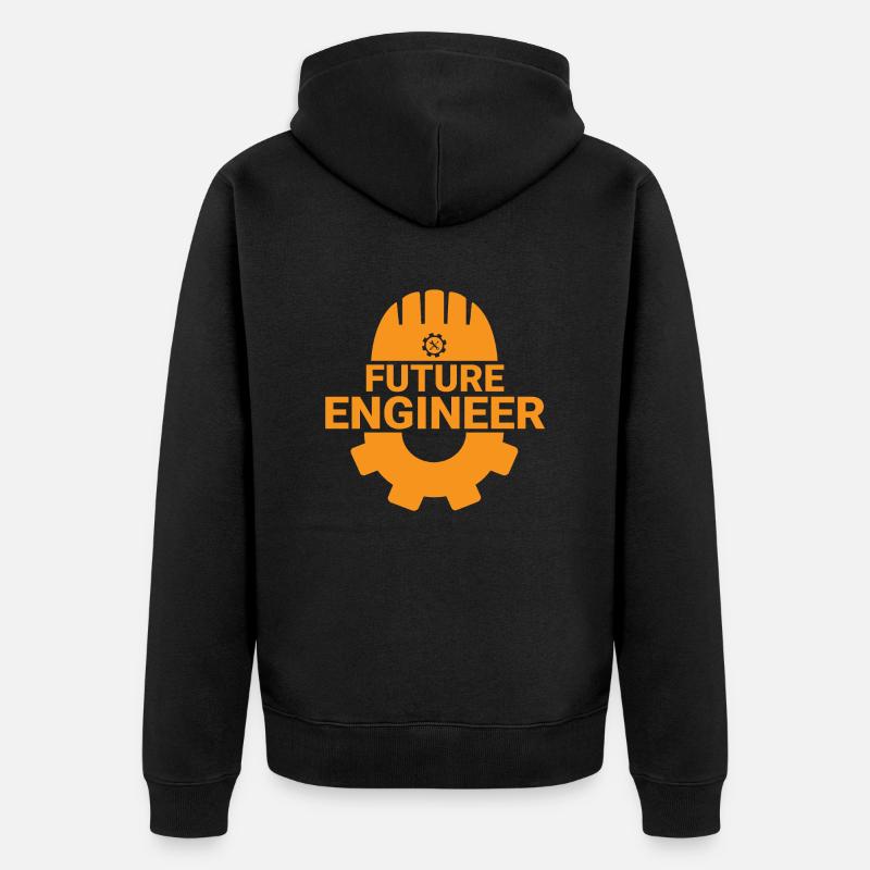 Future Engineer - Unisex Premium Bio Zip Hoodie - Schwarz