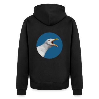 Drôle d’oiseau - Veste à capuche bio Premium Unisexe - noir - Dos - Nico (187cm)