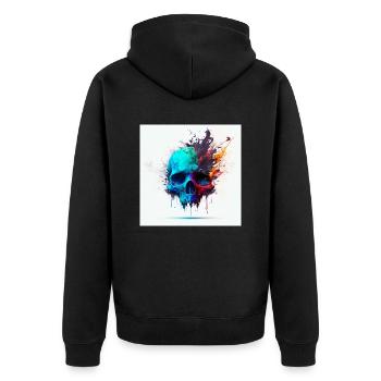 Crane abstrait n°1 - Veste à capuche bio Premium Unisexe - noir - Dos - Nico (187cm)