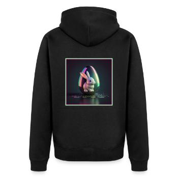 Easter 80s Style - Easter Punk - Unisex Premium Organic Zip Hoodie - black - Back - Nico (187cm)