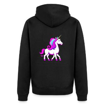 Licorne - Veste à capuche bio Premium Unisexe - noir - Dos - Nico (187cm)