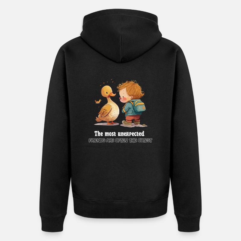 Les amis - Veste à capuche bio Premium Unisexe - noir