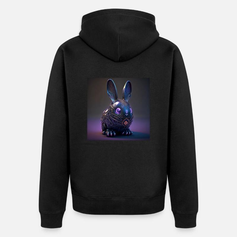Cyber Punk Easter Bunny - « Easterpunk » - Veste à capuche bio Premium Unisexe - noir