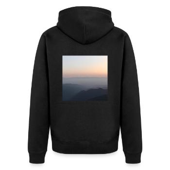 Lever de soleil sur Bergen - Veste à capuche bio Premium Unisexe - noir - Dos - Nico (187cm)