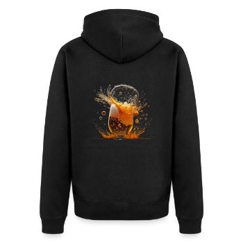 Explosion de chemise de bière cool dans un verre à bière - Veste à capuche bio Premium Unisexe - noir - Dos - Nico (187cm)