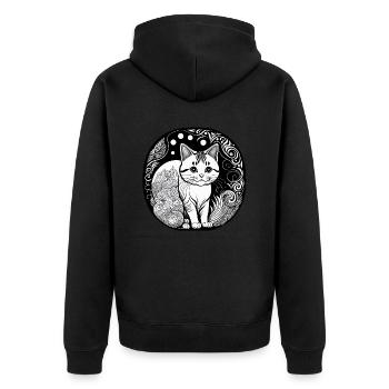 Chat - Veste à capuche bio Premium Unisexe - noir - Dos - Nico (187cm)
