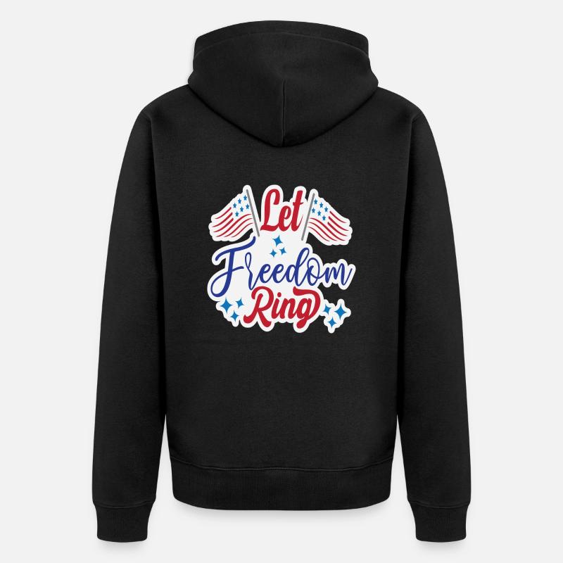 Que la liberté sonne - Veste à capuche bio Premium Unisexe - noir