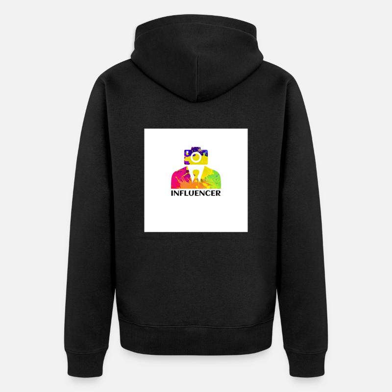 Influencer - Unisex Premium Bio Zip Hoodie - Schwarz