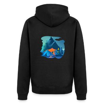 Camping Caravan Camp Camping Motorhome Cadeau - Veste à capuche bio Premium Unisexe - noir - Dos - Nico (187cm)