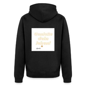Sayings, Text, Athletes, - Unisex Premium Organic Zip Hoodie - black - Back - Nico (187cm)