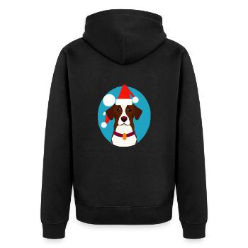 Chien de Noël Chiens de Noël Propriétaire de chien X-Mas - Veste à capuche bio Premium Unisexe - noir - Dos - Nico (187cm)