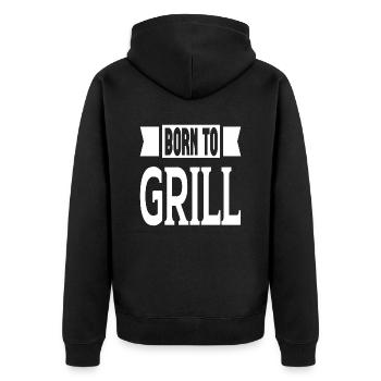 Né pour griller - Veste à capuche bio Premium Unisexe - noir - Dos - Nico (187cm)