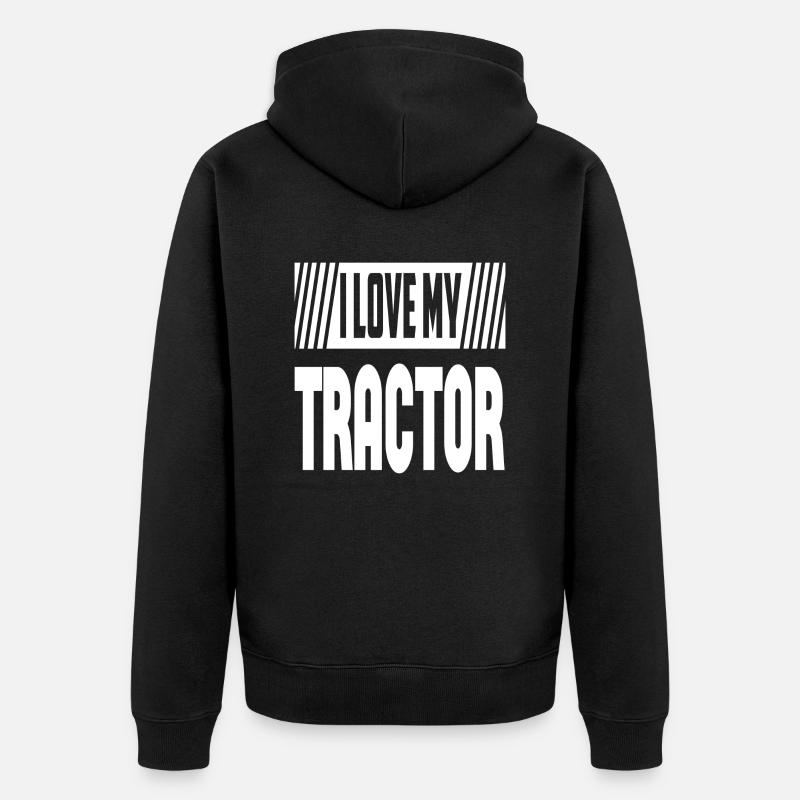 J’aime mon tracteur - Veste à capuche bio Premium Unisexe - noir