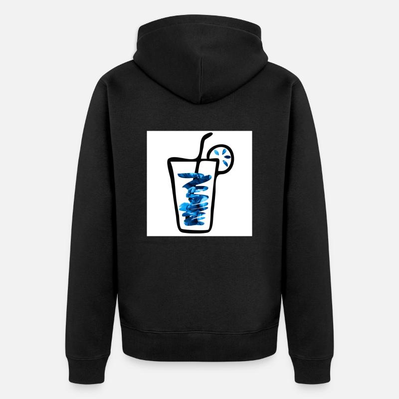 Buvez du bleu - Veste à capuche bio Premium Unisexe - noir