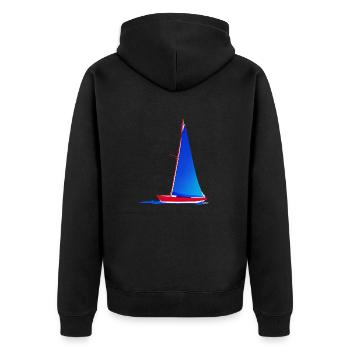 Sailboat Sailing Sport Sailing Ship Sailing Sailors - Unisex Premium Organic Zip Hoodie - black - Back - Nico (187cm)