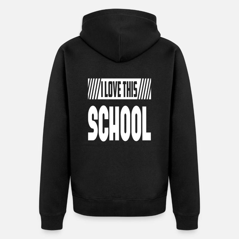 J’adore cette école - Veste à capuche bio Premium Unisexe - noir
