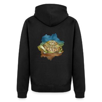 Tortue - Veste à capuche bio Premium Unisexe - noir - Dos - Nico (187cm)