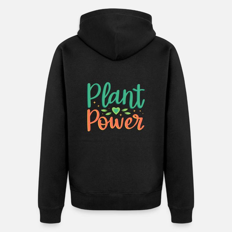 Pouvoir des plantes - Veste à capuche bio Premium Unisexe - noir