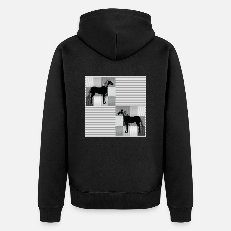 Cheval - Veste à capuche bio Premium Unisexe - noir