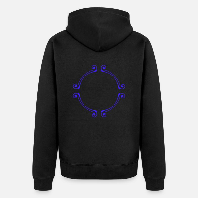 nice round Frame | Vectorgraphic - Unisex Premium Bio Zip Hoodie - Schwarz