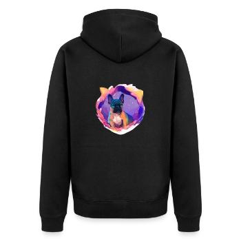 Chien Propriétaire Chien Propriétaire Chien Bulldog Chiens - Veste à capuche bio Premium Unisexe - noir - Dos - Nico (187cm)
