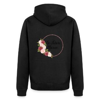 La future mariée floral - Veste à capuche bio Premium Unisexe - noir - Dos - Nico (187cm)